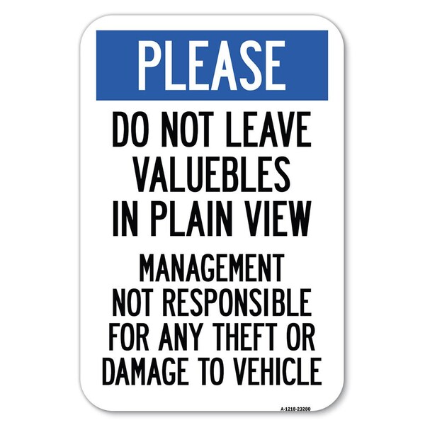 Safety Sign, 12 in Height, Aluminum, 23280